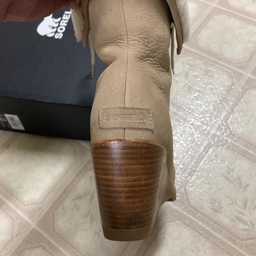 SOREL After Hours Lace Shearling Bootie - Picture 10 of 12